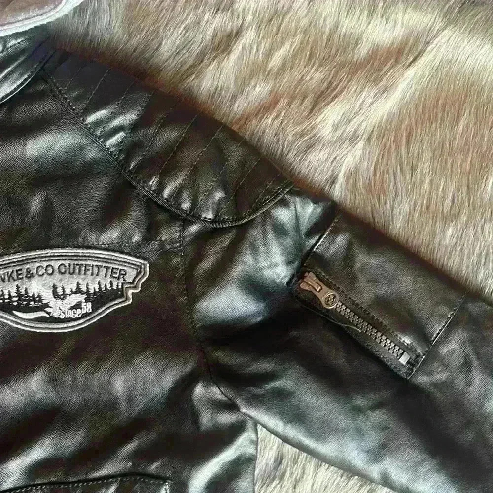 NWOT! Hawke & CO Outfitter Faux Leather Jacket 4T - Picture 4 of 12